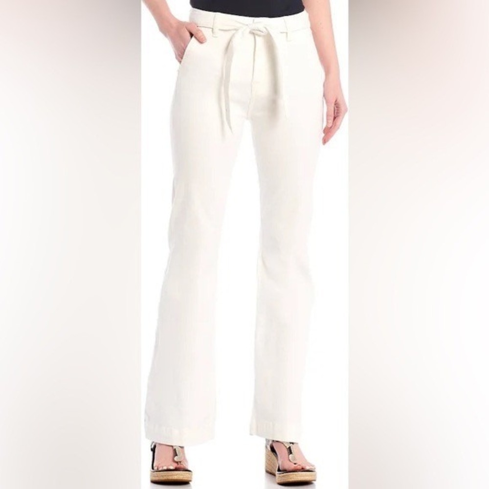 Jen 7 by 7 For All Mankind White Belted‎ Trouser Jean Pants